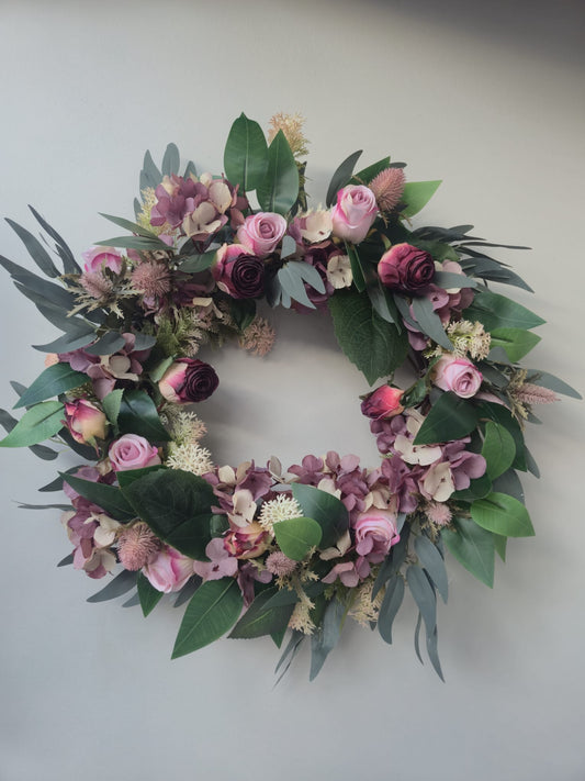 Medium Mauve Spring Wreath 45cm