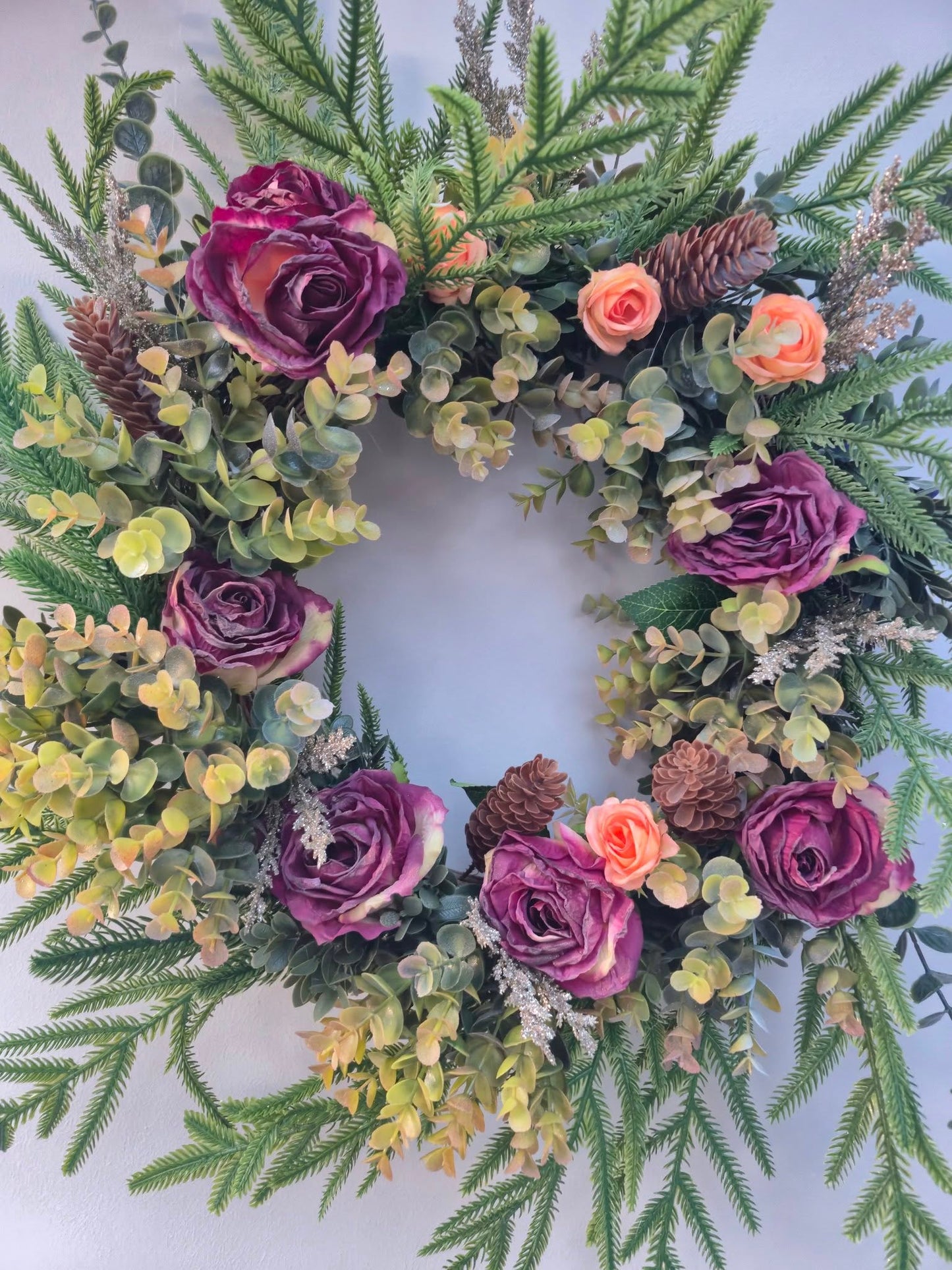 Large Christmas Wreaths 56cm - Choose Colours