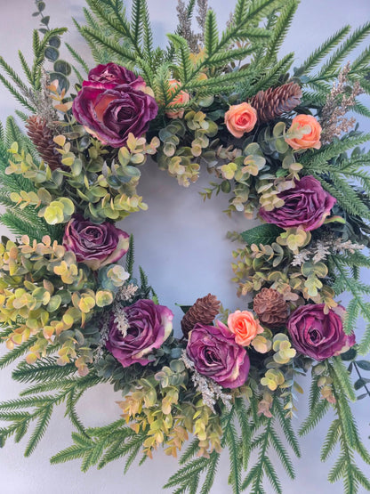 Large Christmas Wreaths 56cm - Choose Colours