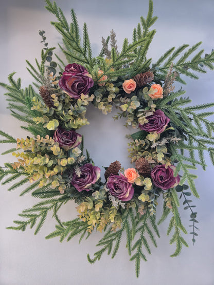 Large Christmas Wreaths 56cm - Choose Colours