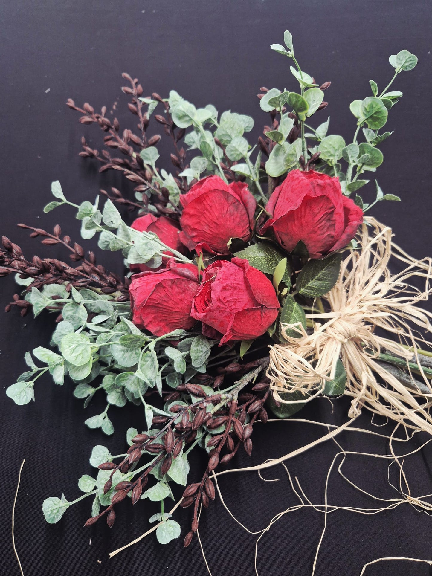 Dried Look Red Rose Bouquet