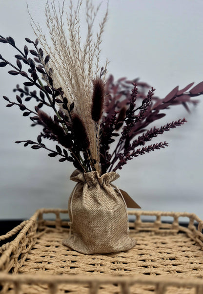 Hessian Pampas Vase