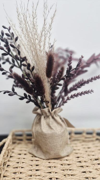 Hessian Pampas Vase